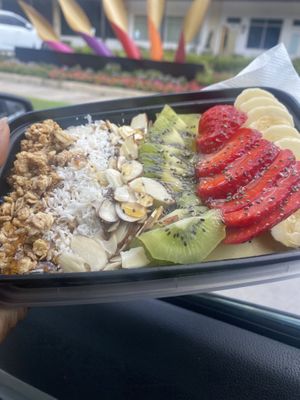 Passion fruit bowl to go   at Earthcraft Juicery in Houston