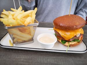 Garden Burger at The Hummingbird Waterside Cafe in Mandurah