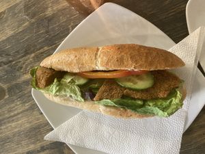Seitan sandwich  at Napfenyes Cukraszat - Bajcsy Zsilinszky in Budapest