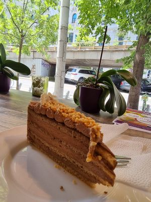 Peanut cake at Napfenyes Cukraszat - Bajcsy Zsilinszky in Budapest