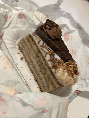 Eszterhagy + Csoki cake  at Napfenyes Cukraszat - Bajcsy Zsilinszky in Budapest