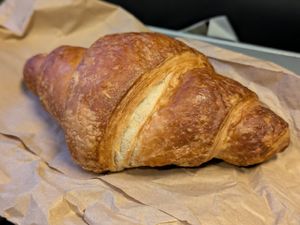 Orange croissant at Napfenyes Cukraszat - Bajcsy Zsilinszky in Budapest