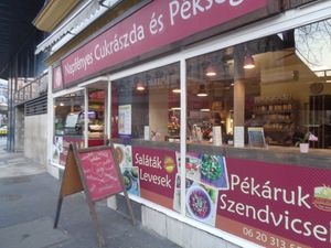 outside at Napfenyes Cukraszat - Bajcsy Zsilinszky in Budapest