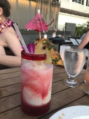 Lava flow mocktail. at Feast at Lele - Luau in Lahaina