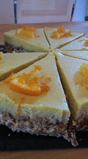 Vegan cheesecake (from social media) at Durham Health Food Shop in Durham
