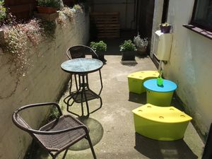 Garden at rear  at Durham Health Food Shop in Durham