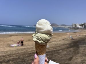 Piña y pistacho   at Pliza 21 in Gran Canaria