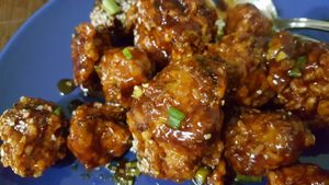 Bang Bang Broccoli (on our own plate) at Celesta in Milwaukee