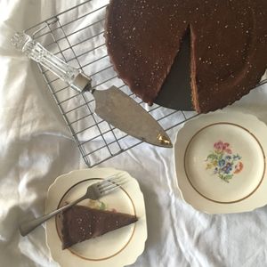 Salted Chocolate Tart. Gluten free. Always vegan.  at Celesta in Milwaukee