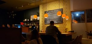 They have bar sitting as well. at Celesta in Milwaukee