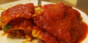 Lasagna is delicious at Celesta in Milwaukee