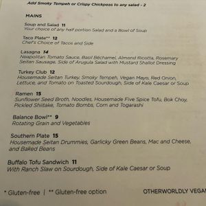 Menu 10/19  at Celesta in Milwaukee