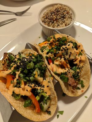 Chef's Pick. Gluten Free Vegan Tacos! at Celesta in Milwaukee