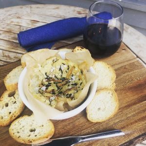 Baked Brie- all vegan at Celesta in Milwaukee