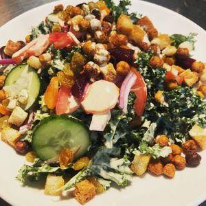 Kale Caesar with Crispy Chickpeas at Celesta in Milwaukee