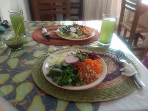 Fresh salad at El Eden in Cuernavaca