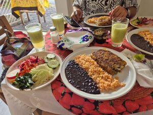 Daily changing menu at El Eden in Cuernavaca