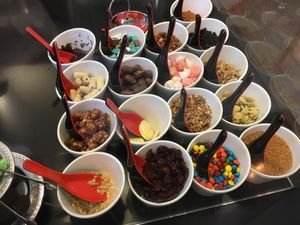 Some choices are vegan at Jeff Gelato in Tel Aviv