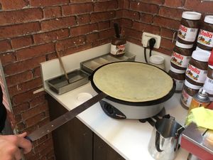 Vegan crepes at Jeff Gelato in Tel Aviv