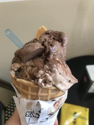 Ferrot rocher and jeffs own chocolate at Jeff Gelato in Tel Aviv