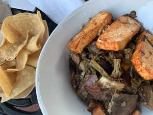 Roasted salad bowl with tofu.   at Sharky's Woodfired Mexican Grill in Calabasas