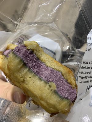 The best ice cream sandwich I’ve EVER had - lemon lavberry   at Surfin' Spoon in Nags Head