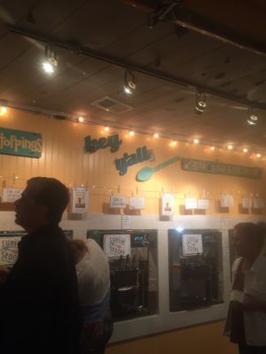 Froyo machines at Surfin' Spoon in Nags Head