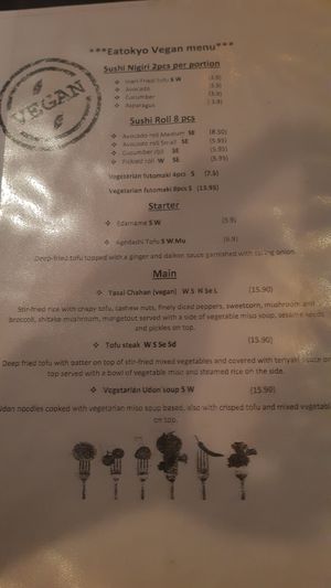 Vegan dishes at Eatokyo in Dublin