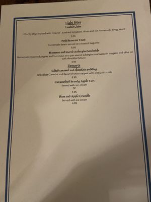 Vegan menu March 2020 at Golden Cross in Coventry