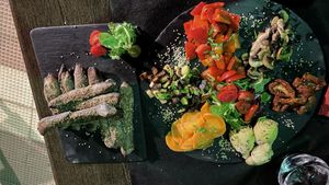 Deconstructed pizza! Yum! at Rustico Pizza e Vino in Gran Canaria