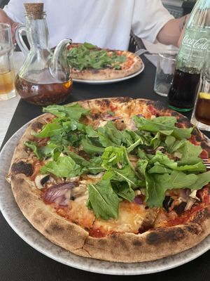 Seitan + ruccola added   at Rustico Pizza e Vino in Gran Canaria