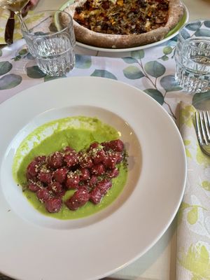 Gnocci and Pizza  at La Pepiniere in Florence