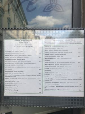 Full vegan menu at La Pepiniere in Florence