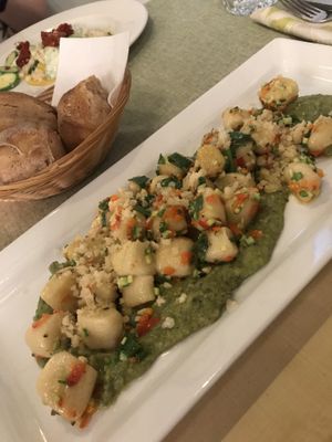 Gnocchi (vegan) at La Pepiniere in Florence