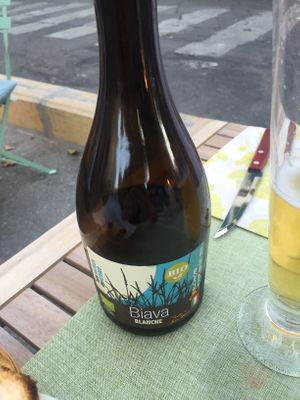 Organic beer  at La Pepiniere in Florence