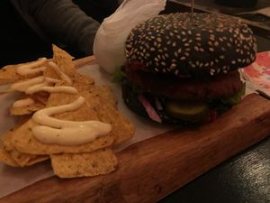 Seitan Burger  at Veganga in Moscow