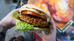 Chikunator burger. Price: 350₽ at Veganga in Moscow