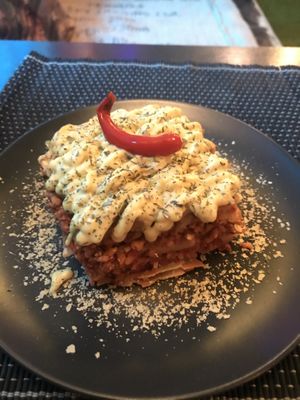 Lasagna  at Veganga in Moscow