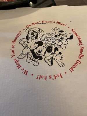 Pizza box!  at Trail's End in Lake Buena Vista