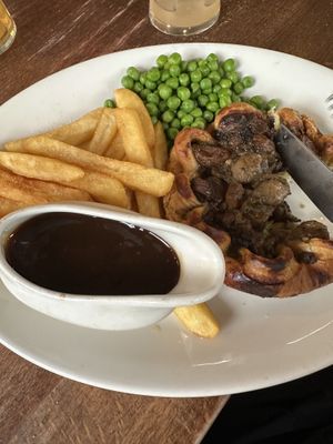 Mushroom garlic pie  at The Fountain Inn in South Shields