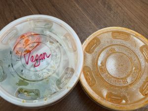 Vegan laksa - Glad to see it label  at Laksa King in Vancouver