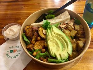 Roasted potato, chickpea and avocado salad at Salad Brothers in Seoul