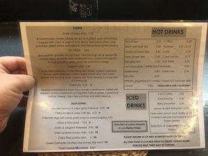 Menu, Dec 2022  at Nutmeg in Wolverhampton