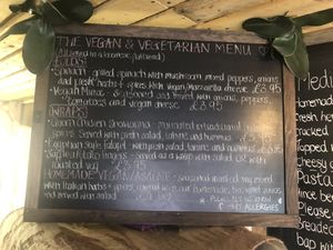 Vegetarian/vegan regular menu (a special or two is also usually available) at Nutmeg in Wolverhampton
