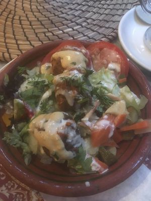 Falafel with tahini sauce  at Nutmeg in Wolverhampton