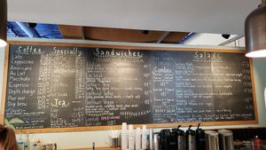 Main menu. Limited vegan options other than butternut kale salad and a couple sandwiches (October 2021). Szechuan noodles contains honey. at Blue Heron Coffeehouse in Winona
