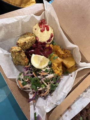 Festive mezze salad   at LHR - Leon - T2 in West London