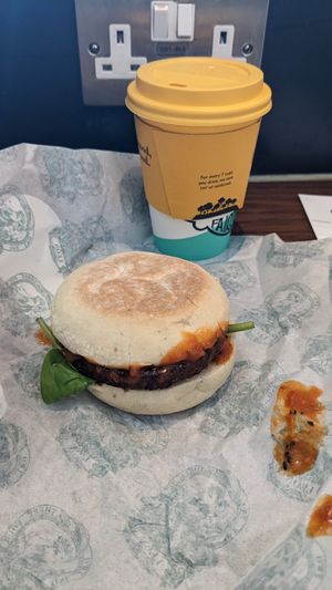 Vegan muffin at LHR - Leon - T2 in West London