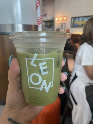 Matcha latte   at LHR - Leon - T2 in West London