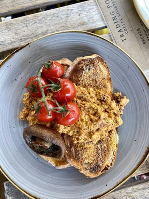 Scrambled Tofu   at Trading Post Coffee Roasters in Brighton